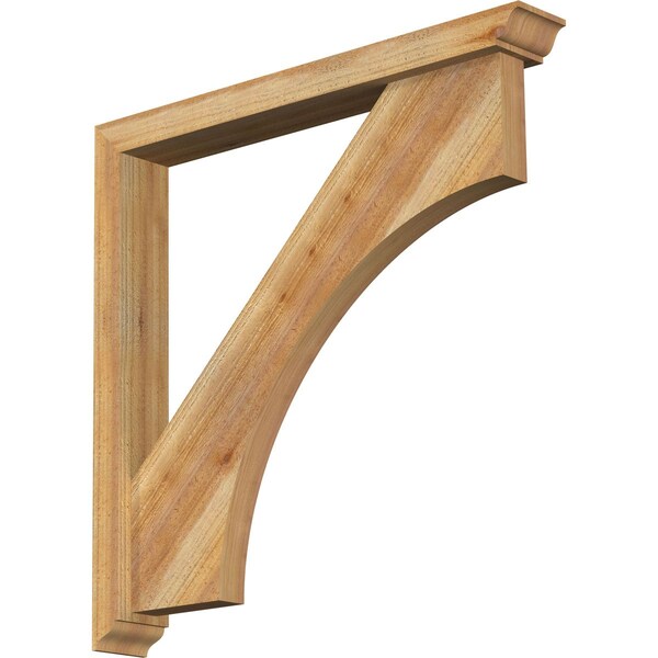 Ekena Millwork Westlake Traditional Rough Sawn Bracket w/ Offset Brace, Western Red Cedar, 4"W x 30"D x 30"H BKT0402X30X30WTL01RWR - main